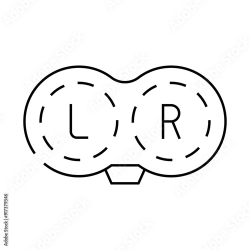 lenses ophthalmology line icon vector. lenses ophthalmology sign. isolated contour symbol black illustration