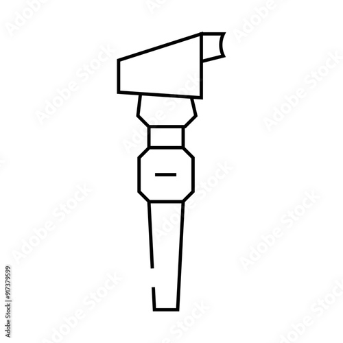 retinoscope ophthalmology line icon vector. retinoscope ophthalmology sign. isolated contour symbol black illustration