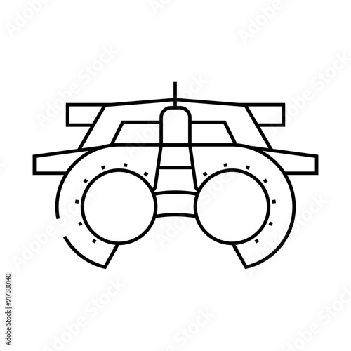 trial frame ophthalmology line icon vector. trial frame ophthalmology sign. isolated contour symbol black illustration