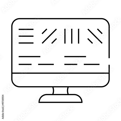 astigmatism test ophthalmology line icon vector. astigmatism test ophthalmology sign. isolated contour symbol black illustration