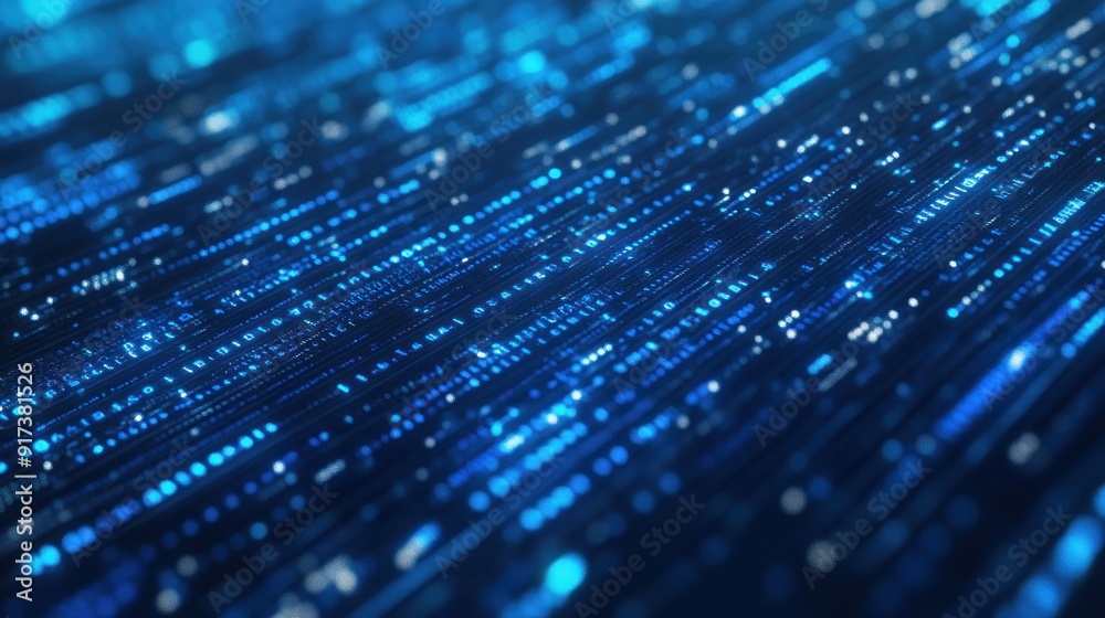 Abstract Blue Digital Background with Glowing Lines Abstract Blue Digital Background with Glowing Lines