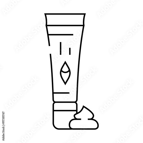 ointment cream ophthalmology line icon vector. ointment cream ophthalmology sign. isolated contour symbol black illustration