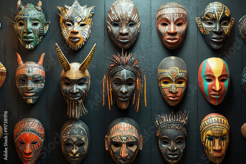 Explore the captivating world of diverse African masks showcasing unique designs, vibrant colors, and rich cultural heritage in this stunning collection.