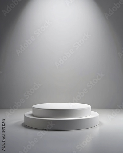 empty stage with spotlight on stage, empty podium with spotlight