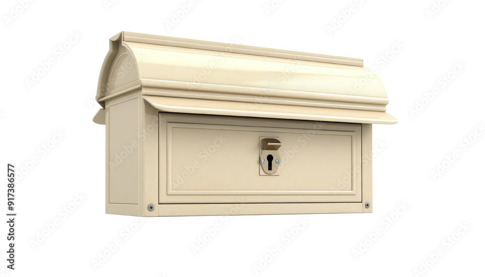 Classic beige mailbox designed for residential use, featuring a secure lock and elegant styling for home decor. Classic beige mailbox designed for residential use, featuring a secure lock and elegant styling for home decor.