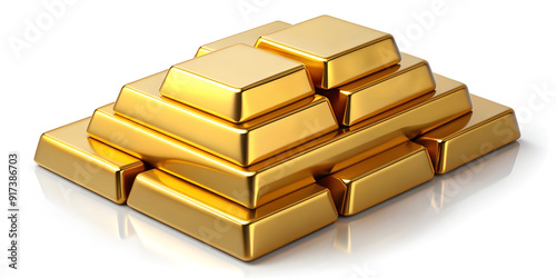 A stack of gold bars