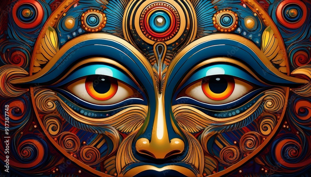 Eyes in Traditional Art- eyes incorporated into traditional art styles from various cultures, like Indian, African, or Japanese art, blending modern and traditional aesthetics Eyes in Traditional Art- eyes incorporated into traditional art styles from various cultures, like Indian, African, or Japanese art, blending modern and traditional aesthetics