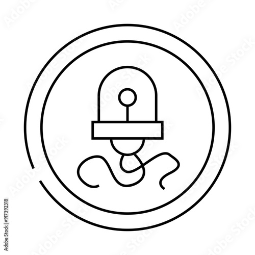 nanorobot electronic device line icon vector. nanorobot electronic device sign. isolated contour symbol black illustration photo