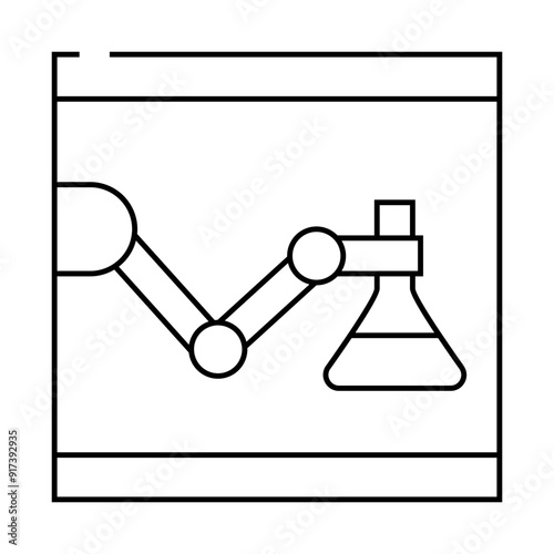 laboratory robot line icon vector. laboratory robot sign. isolated contour symbol black illustration photo