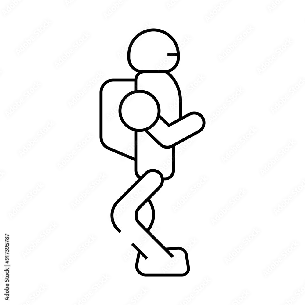 cyborg robot technology line icon vector. cyborg robot technology sign. isolated contour symbol black illustration cyborg robot technology line icon vector. cyborg robot technology sign. isolated contour symbol black illustration