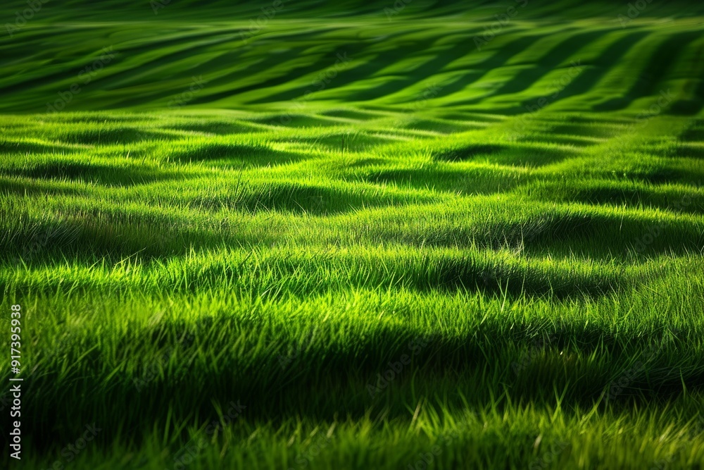 Fototapeta premium beautiful symmetrical patterns and a golden glow in a field of post-harvest sprayed wheat stubble, Wiltshire UK. Beautiful simple AI generated image in 4K, unique.