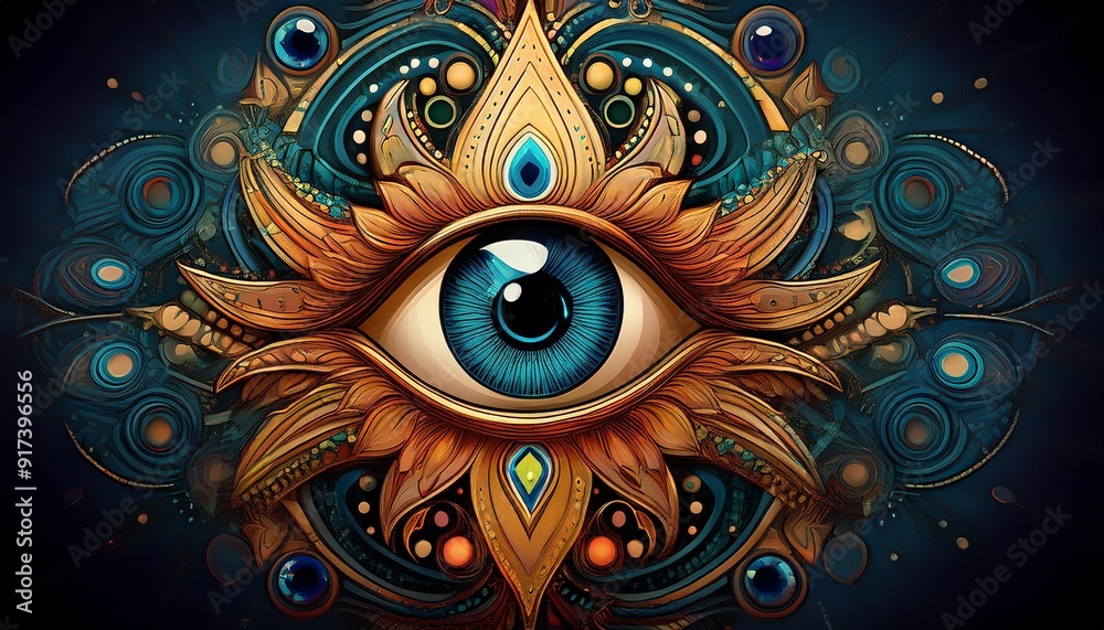 Protective Eyes conceptual illustration with The 