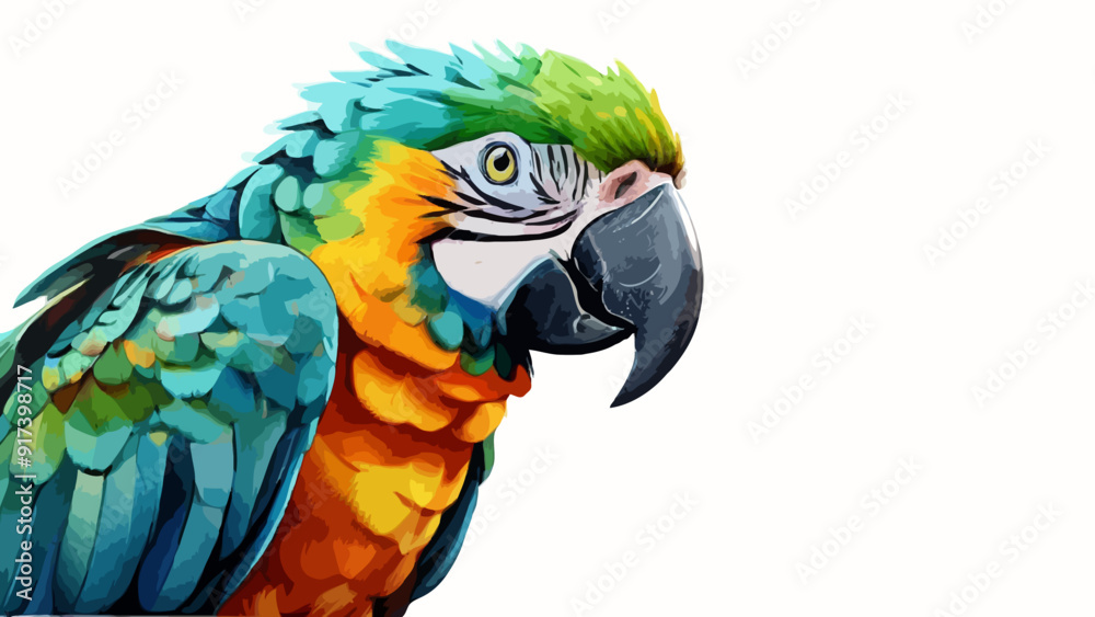 parrot drawn using WPAP art style, isolated black background, pop art, vector illustration. parrot drawn using WPAP art style, isolated black background, pop art, vector illustration.