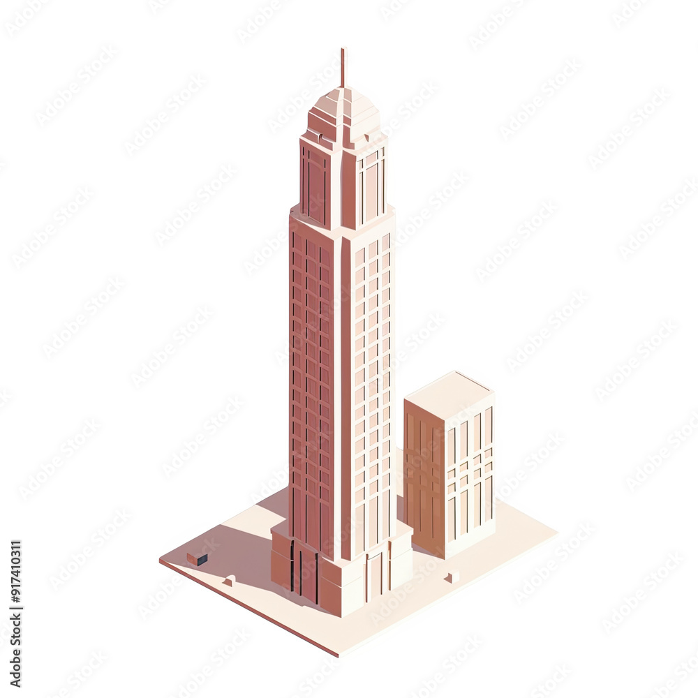 3D Render Isometric Beige Skyscraper Building Cityscape Minimalist Design Element Architecture Real Estate Transparent Background PNG 3D Render Isometric Beige Skyscraper Building Cityscape Minimalist Design Element Architecture Real Estate Transparent Background PNG