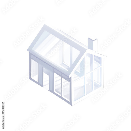 3D Rendered Isometric View Modern Empty House Frame Construction Architecture Real Estate Concept Isolated On Black Background Illustration