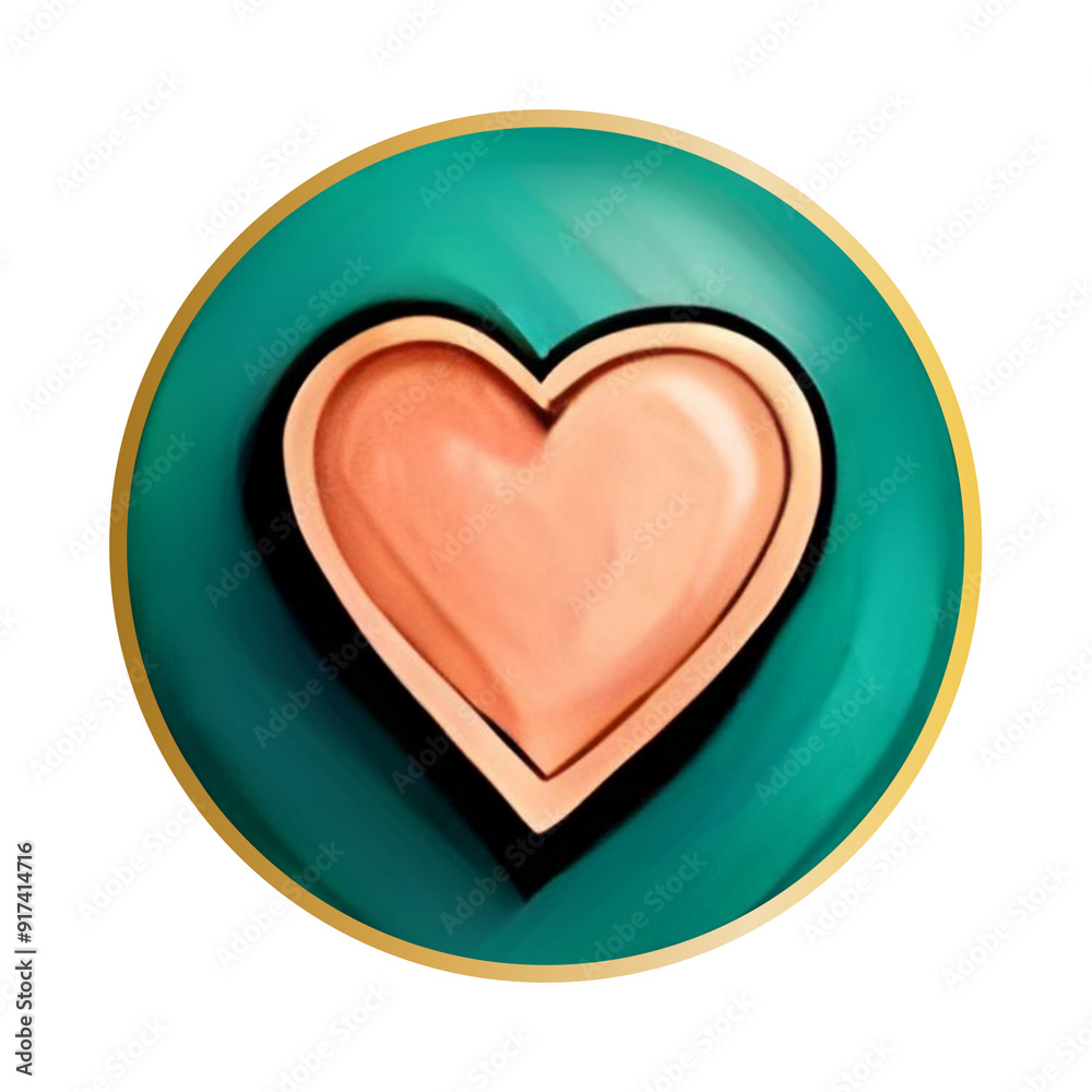 Pink Outlined Heart Solid Teal Backdrop Gold Border Circle Frame 404 Pink Outlined Heart Solid Teal Backdrop Gold Border Circle Frame 404