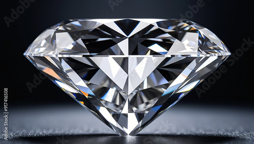 A white expensive big diamond with black background