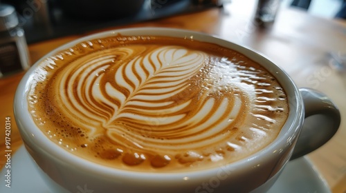 The Art of Specialty Coffee: A Close-Up on Latte Art and Coffee Culture photo