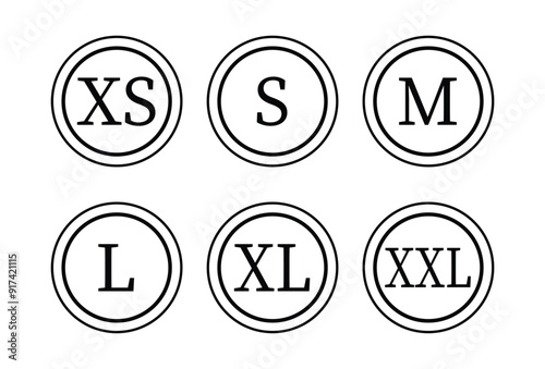 Set clothing size labels size label tag Clothing neck label tag concept no border vector design on white background in eps 10 .