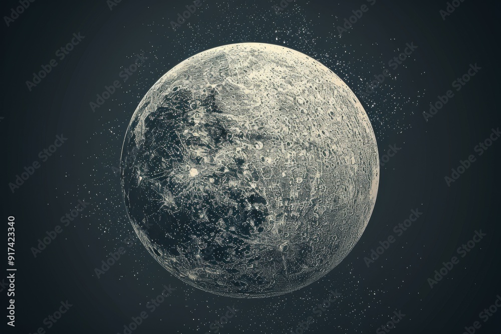 Fototapeta premium Retro Sci-Fi Background Futuristic landscape . Beautiful simple AI generated image in 4K, unique.