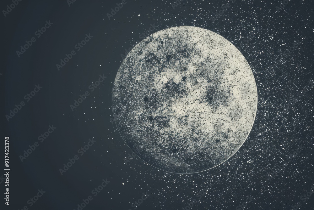Obraz premium Polygons and intricated lines on a sinthwave universe background - Generative AI image. Beautiful simple AI generated image in 4K, unique.