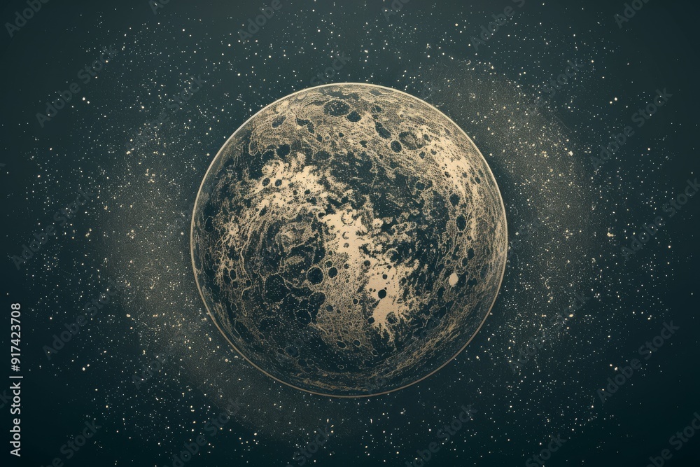 Obraz premium Retro Sci-Fi Background Futuristic landscape . Beautiful simple AI generated image in 4K, unique.