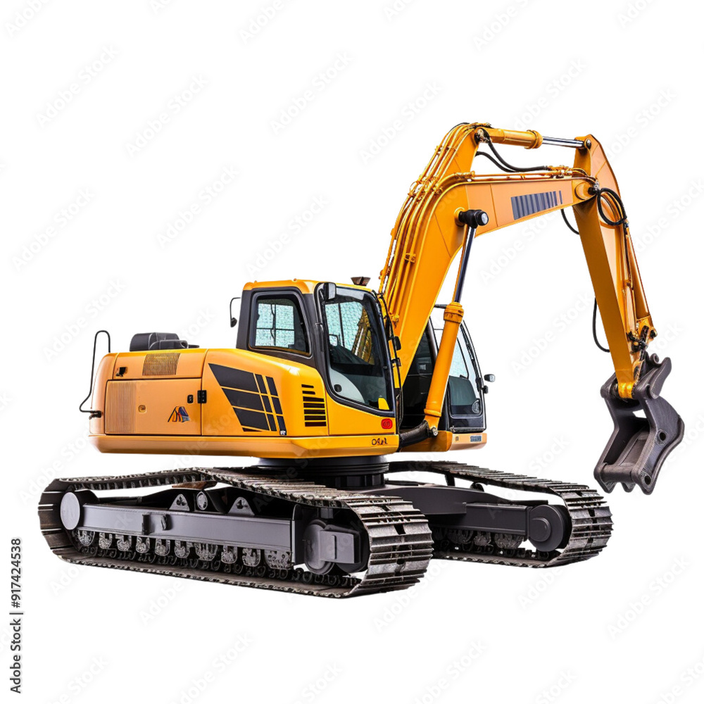 Track excavator isolated on a transparent background
Track excavator isolated on a transparent background
