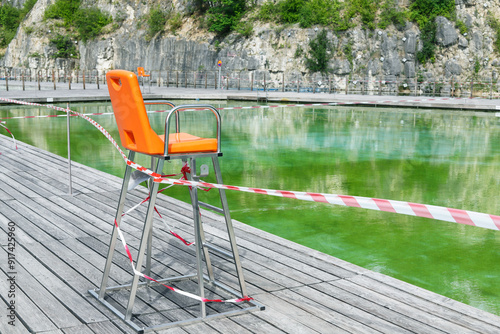 KRAKOW, POLAND - MAY 24, 2024: Natural reservoir in the city center with recreational infrastructure for tourists. photo