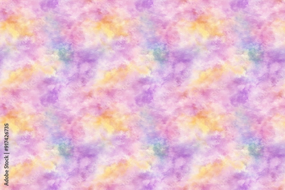 Soft pastel tie-dye pattern blending pinks, purples, and yellows in a dreamy texture