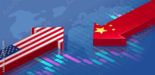 Trade wars between the United States and China.