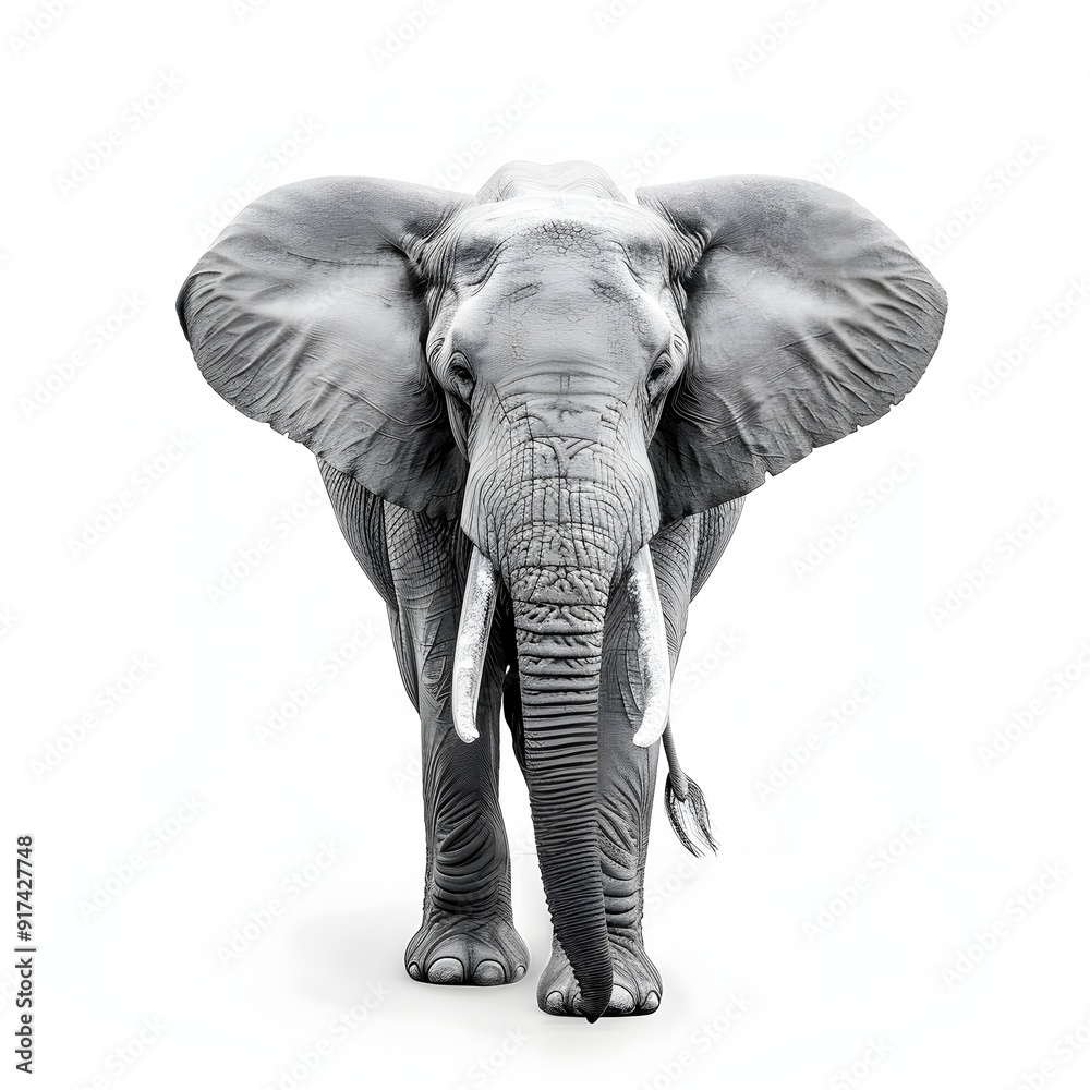 Fototapeta premium Stylish Elephant on transparent background 