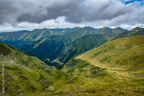 Landscape in the Carpathian mountains, highest peaks of Romania