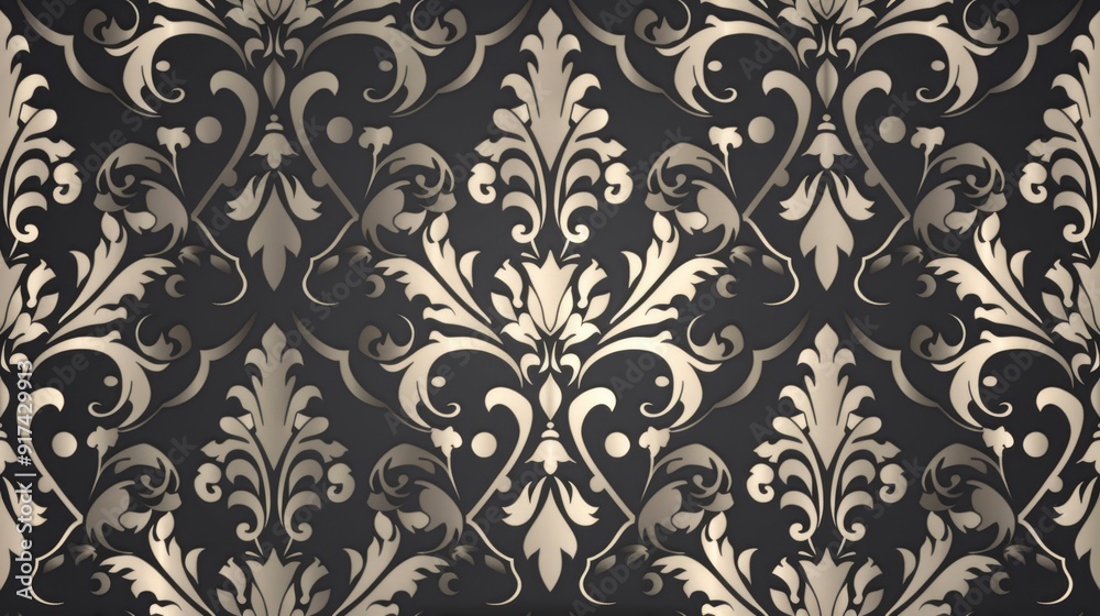 gold seamless damsk pattern gold seamless damsk pattern