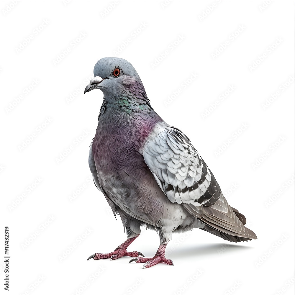 Full body of standing pigeon bird isolate on white background
Full body of standing pigeon bird isolate on white background
