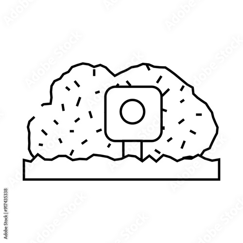 photo trap gadget line icon vector. photo trap gadget sign. isolated contour symbol black illustration
