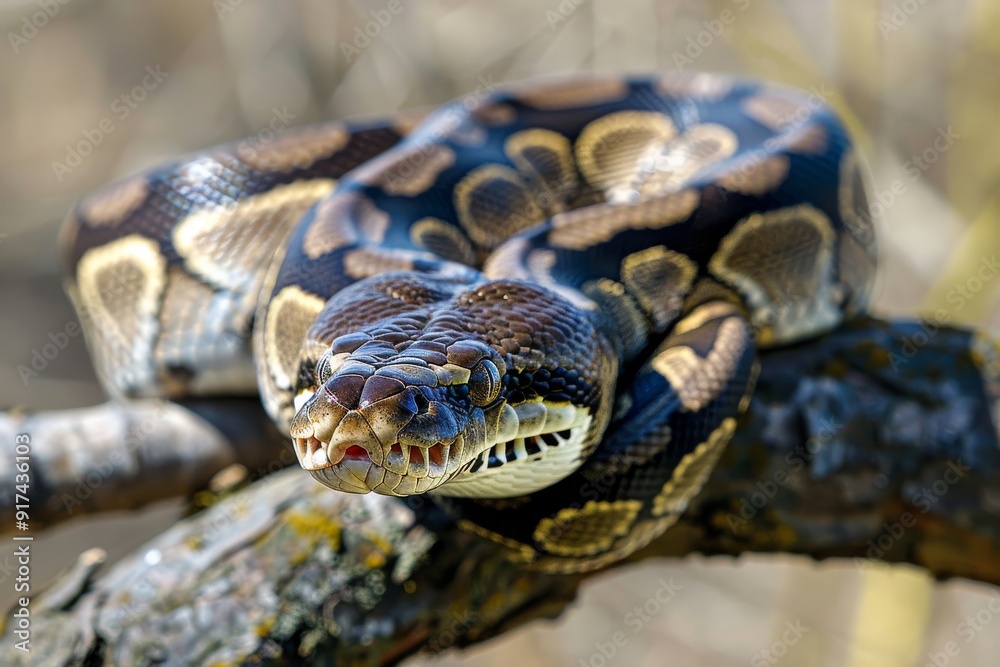Close-up of a python in Central Kalahari. Beautiful simple AI generated image in 4K, unique. Close-up of a python in Central Kalahari. Beautiful simple AI generated image in 4K, unique.
