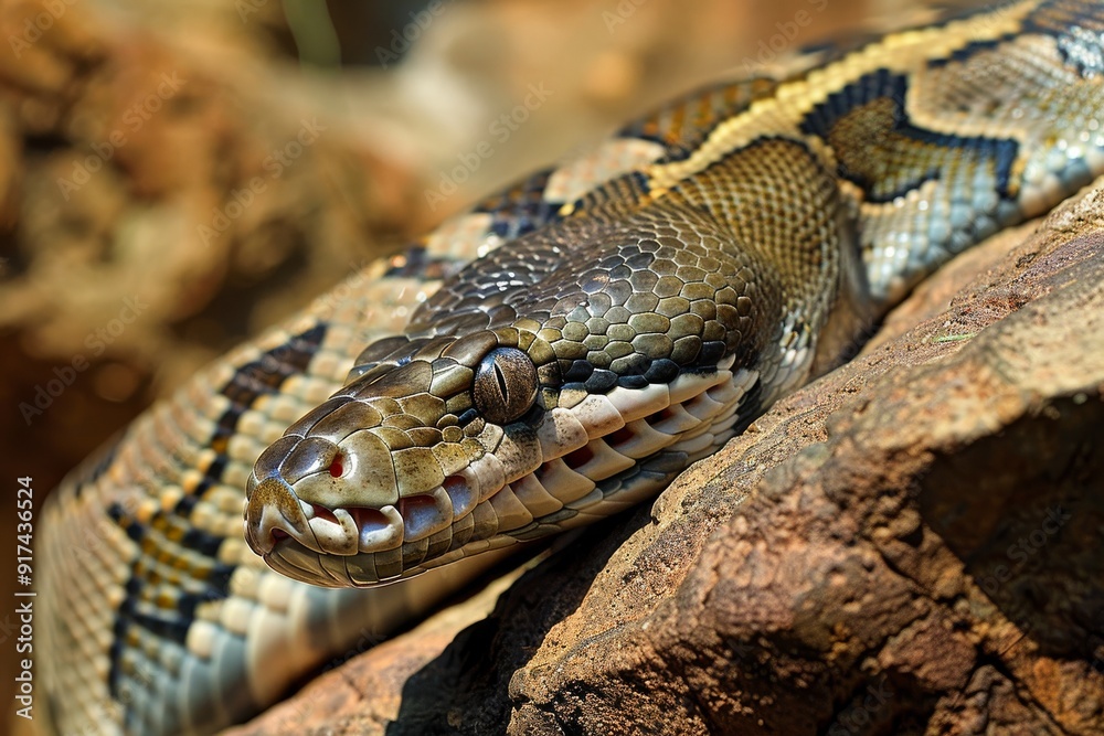 close - up of a python snake.. Beautiful simple AI generated image in 4K, unique.