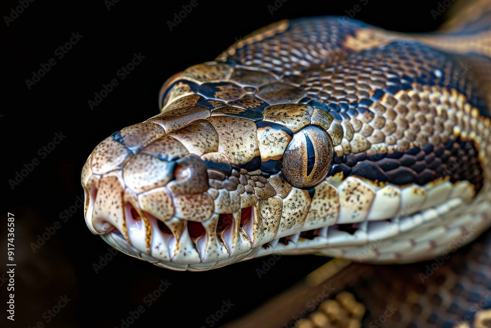 Python Snake Head Close-up. Beautiful simple AI generated image in 4K, unique. Python Snake Head Close-up. Beautiful simple AI generated image in 4K, unique.