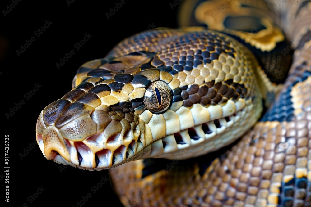 Python Snake Head Close-up. Beautiful simple AI generated image in 4K, unique. Python Snake Head Close-up. Beautiful simple AI generated image in 4K, unique.