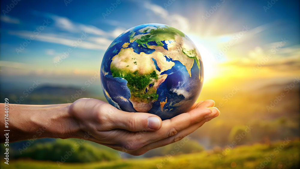 Human hands holding Earth planet. Earth day concept Human hands holding Earth planet. Earth day concept