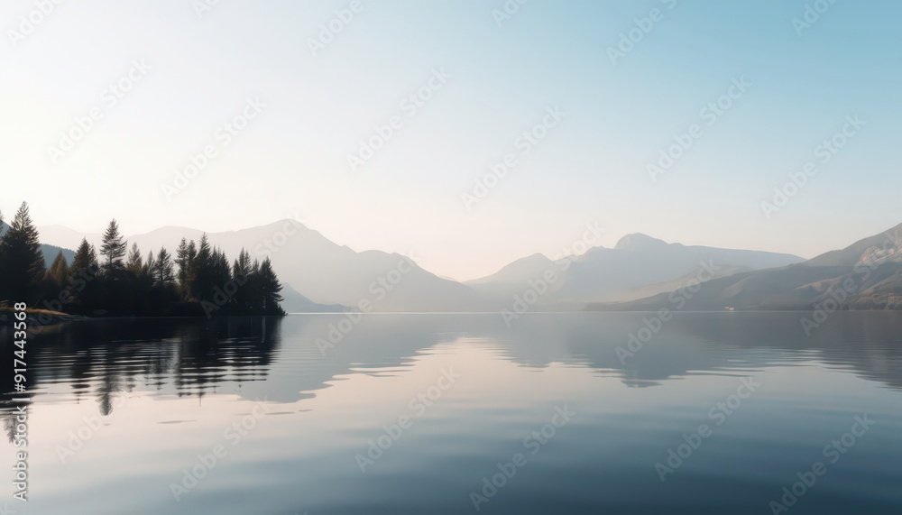 Fototapeta premium Mountain Lake at Dawn.