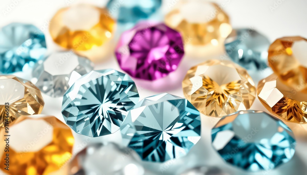 Close-up of colorful gemstones. Close-up of colorful gemstones.