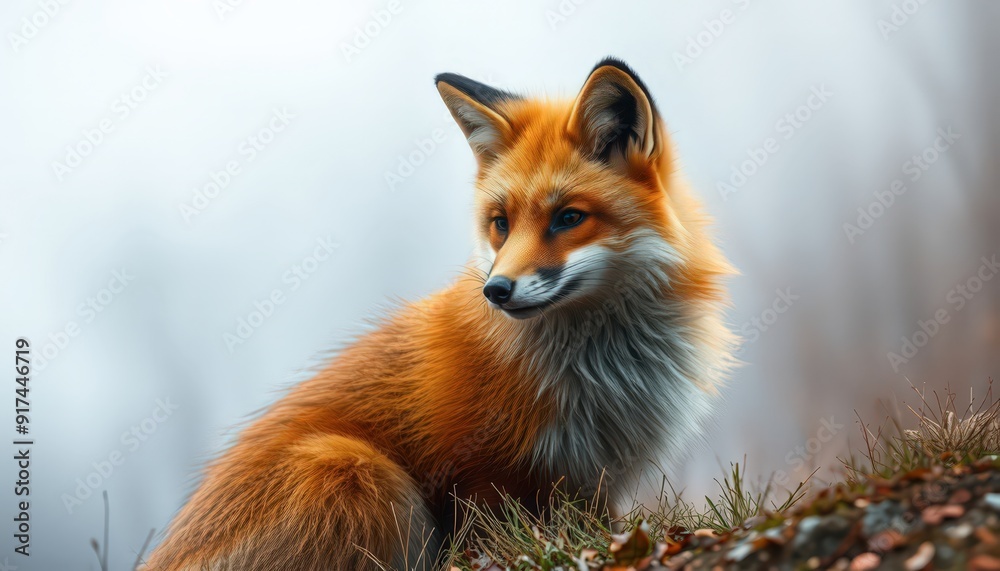 Fototapeta premium Red Fox in the Forest.