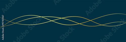 Curve wave seamless pattern. Thin line wavy abstract vector background. Curve wave seamless pattern. Line art striped graphic template. Vector illustration in blue background . eps 10