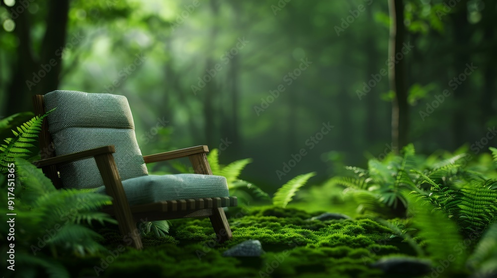 Soothing quiet forest nook with deep focus, copy space, nature sounds. Soothing quiet forest nook with deep focus, copy space, nature sounds.