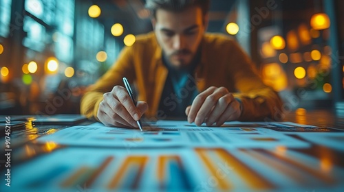 Revenue and Profit Analysis by Marketing Team in Startup Companies, Ideal for Business Growth and Data Insights Graphics, Generative AI