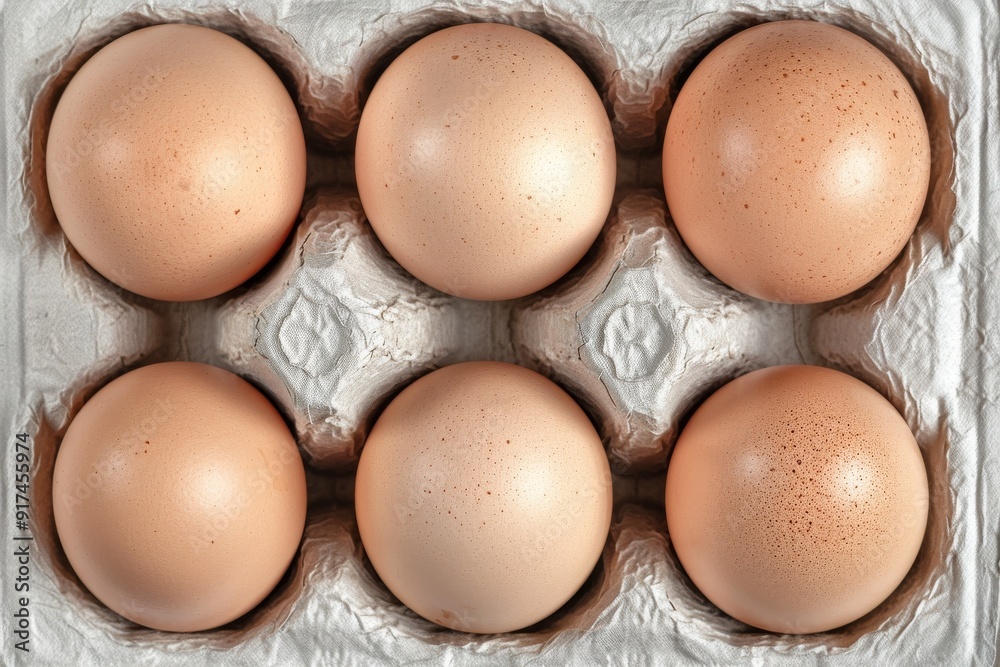 Tray of white fresh eggs close-up on a cardboard form. Agricultural industry. Beautiful simple AI generated image in 4K, unique. Tray of white fresh eggs close-up on a cardboard form. Agricultural industry. Beautiful simple AI generated image in 4K, unique.