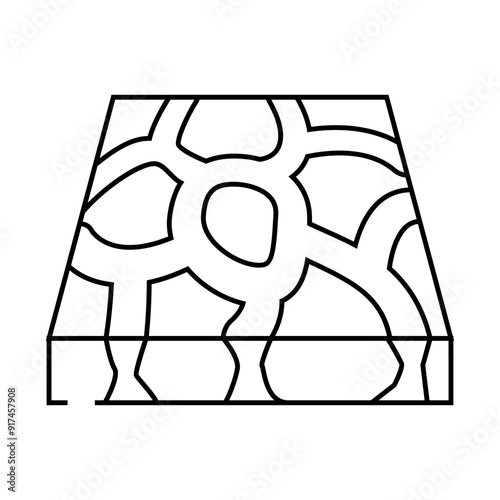 stone floor line icon vector. stone floor sign. isolated contour symbol black illustration