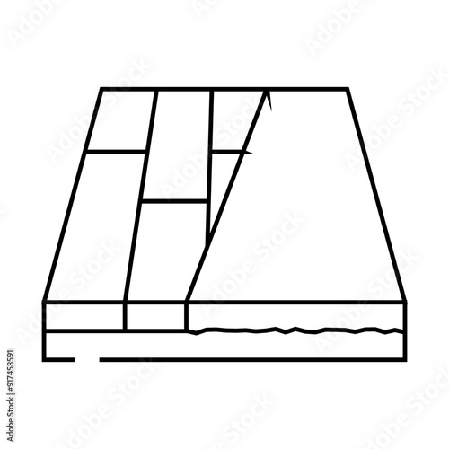 various materials floor line icon vector. various materials floor sign. isolated contour symbol black illustration