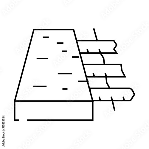 reinforced concrete floor line icon vector. reinforced concrete floor sign. isolated contour symbol black illustration